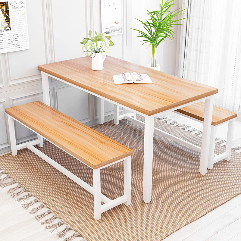 Theoline 3 Piece Dining Set 17 Stories Color Off White